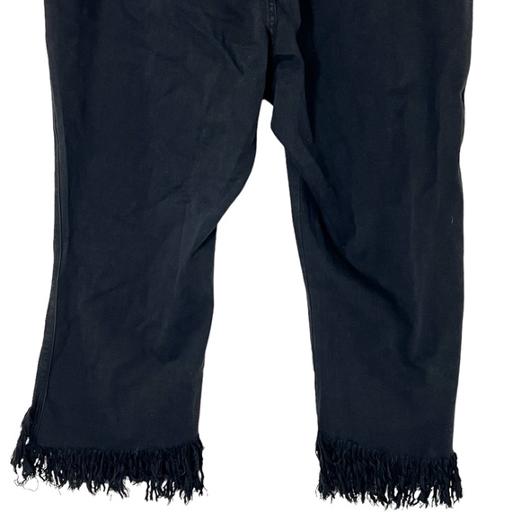 For The Republic | NWT Black cropped ankle fray jeans size 24W - Picture 9 of 14